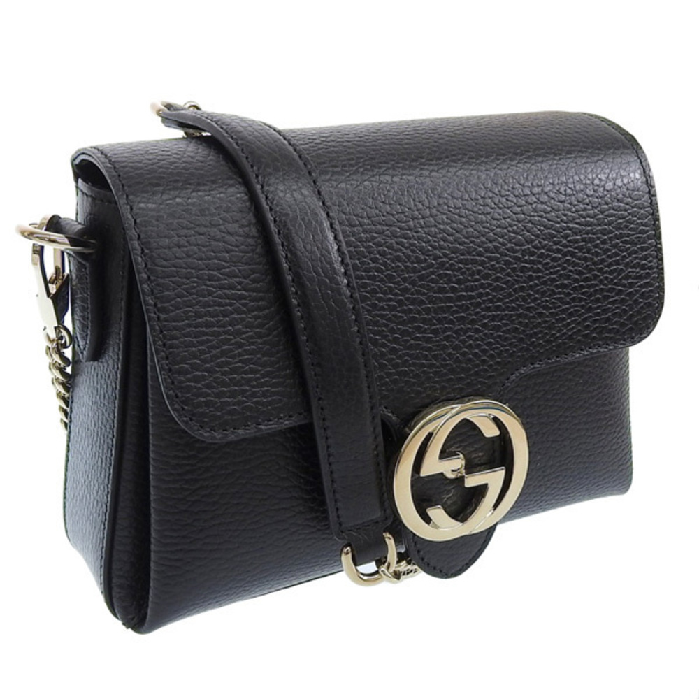 Gucci Outlet Shoulder Bag leather Black